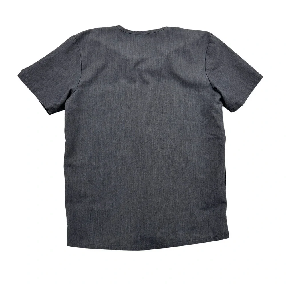 FIGS Scrub Top Men Small Gray Excellent Leon V-Neck Technical TW3000 Pocket